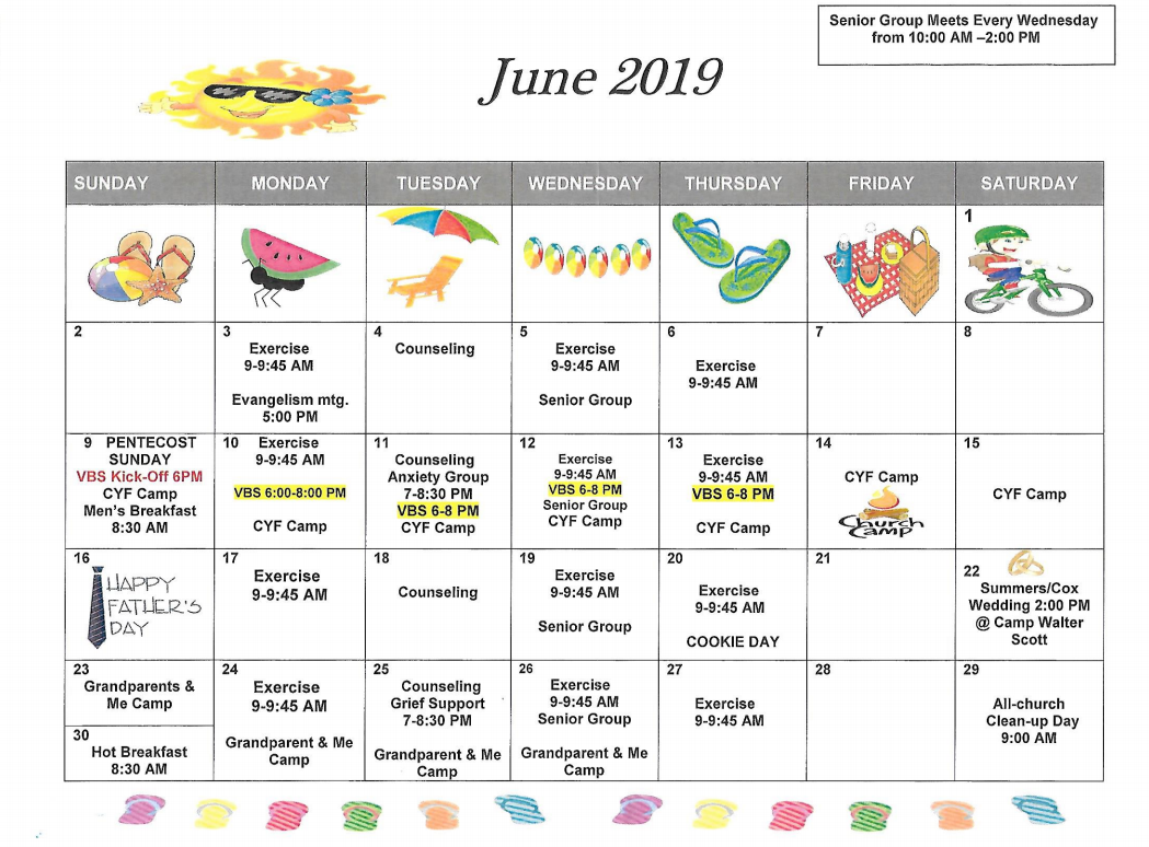 Calendar First Christian Church DOC Mount Carmel